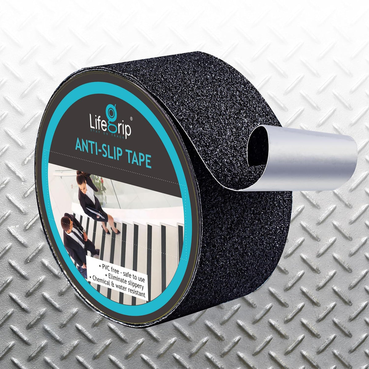 LifeGrip Aluminum-Backed Anti-Slip Tape for Irregular Stair Steps