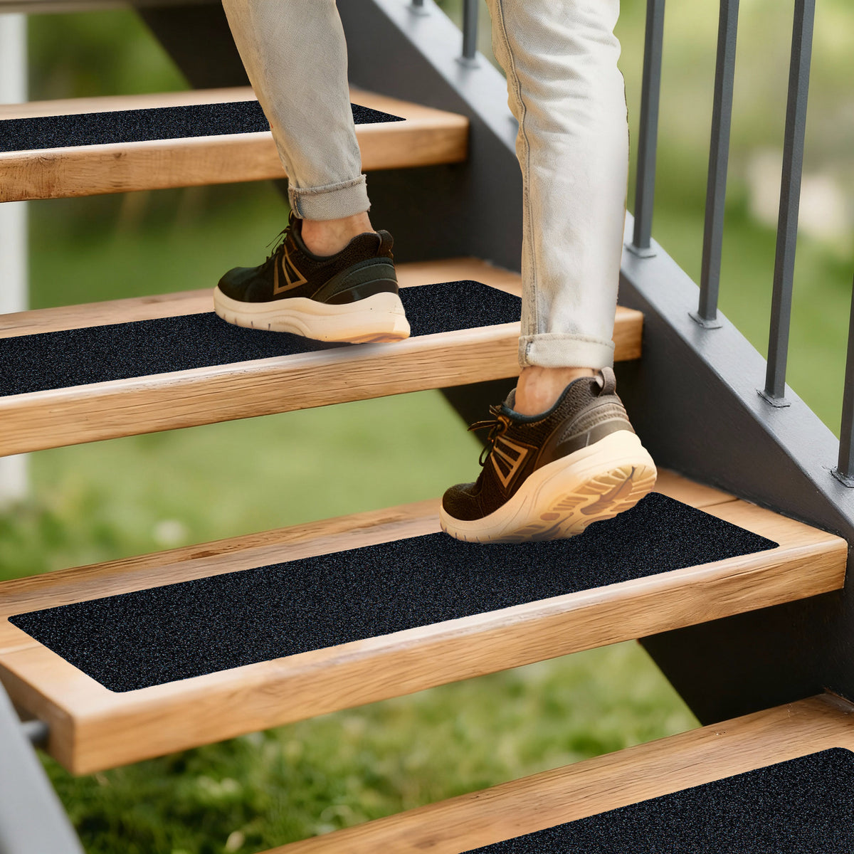 LifeGrip Black Anti-Slip Stair Treads
