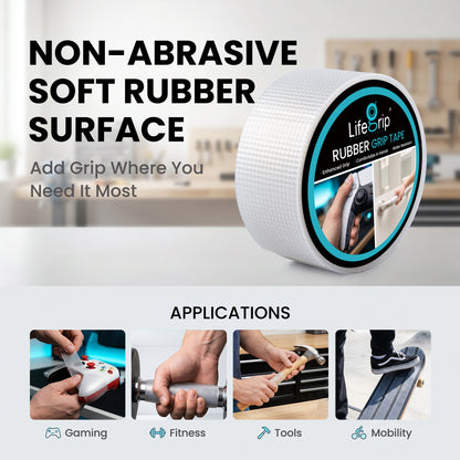 LifeGrip Water-Resistant Rubber Grip Tape for Handles
