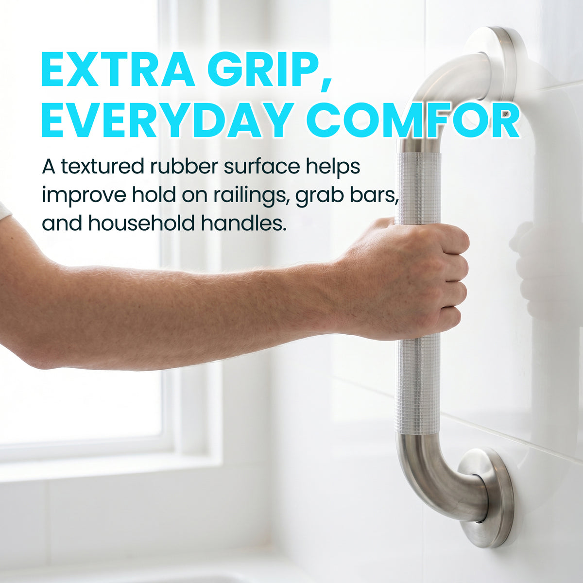 LifeGrip Water-Resistant Rubber Grip Tape for Handles