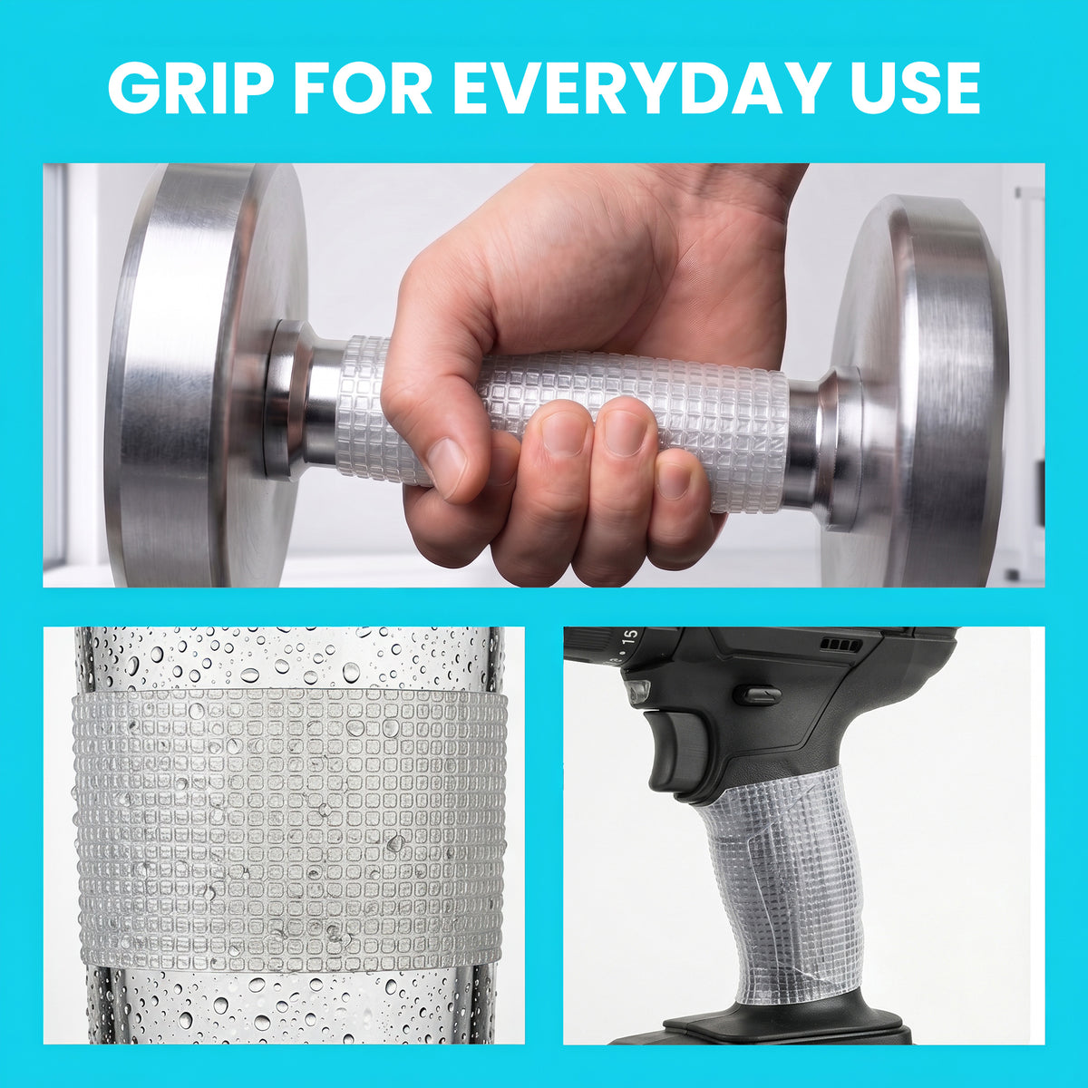 LifeGrip Water-Resistant Rubber Grip Tape for Handles