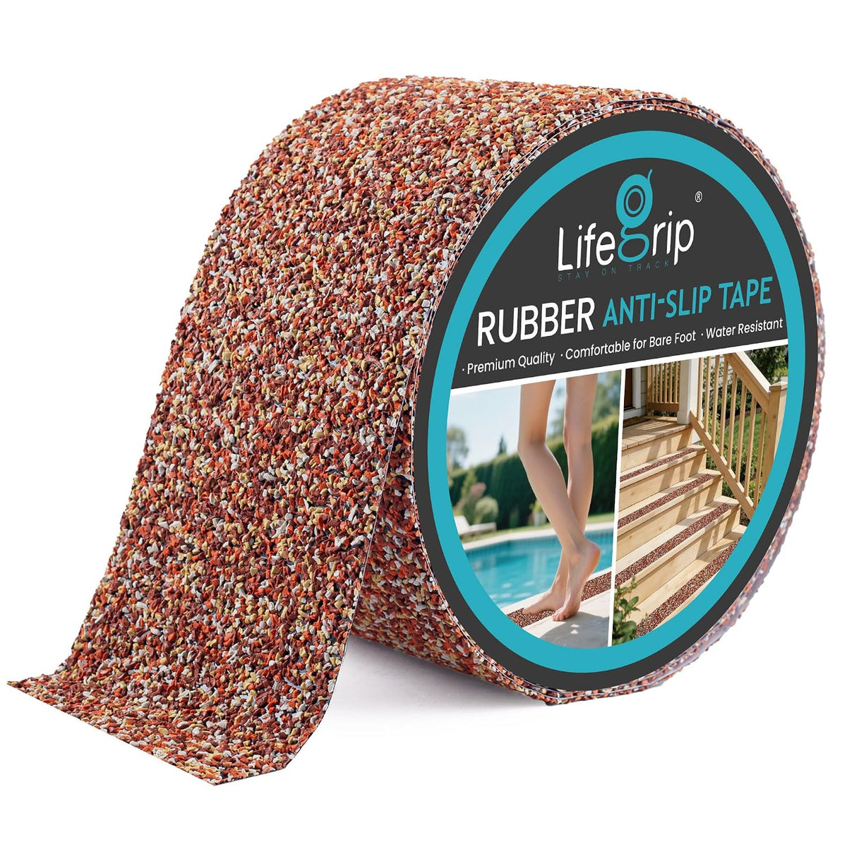 LifeGrip Rubber Waterproof Anti-Slip Tape for Pools