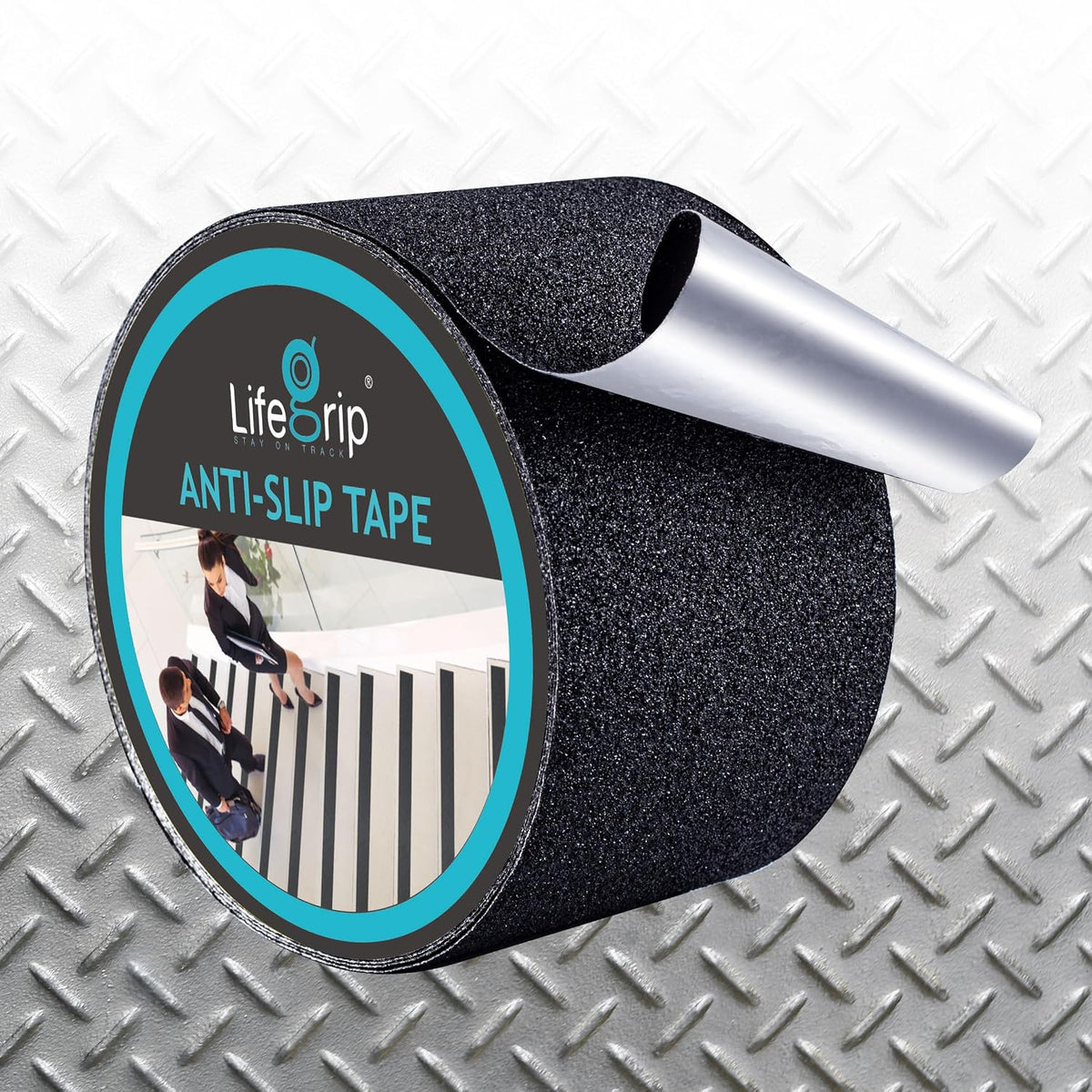 LifeGrip Aluminum-Backed Anti-Slip Tape for Irregular Stair Steps
