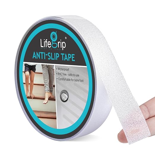 LifeGrip Clear Waterproof Anti-Slip Tape for Tubs & Showers
