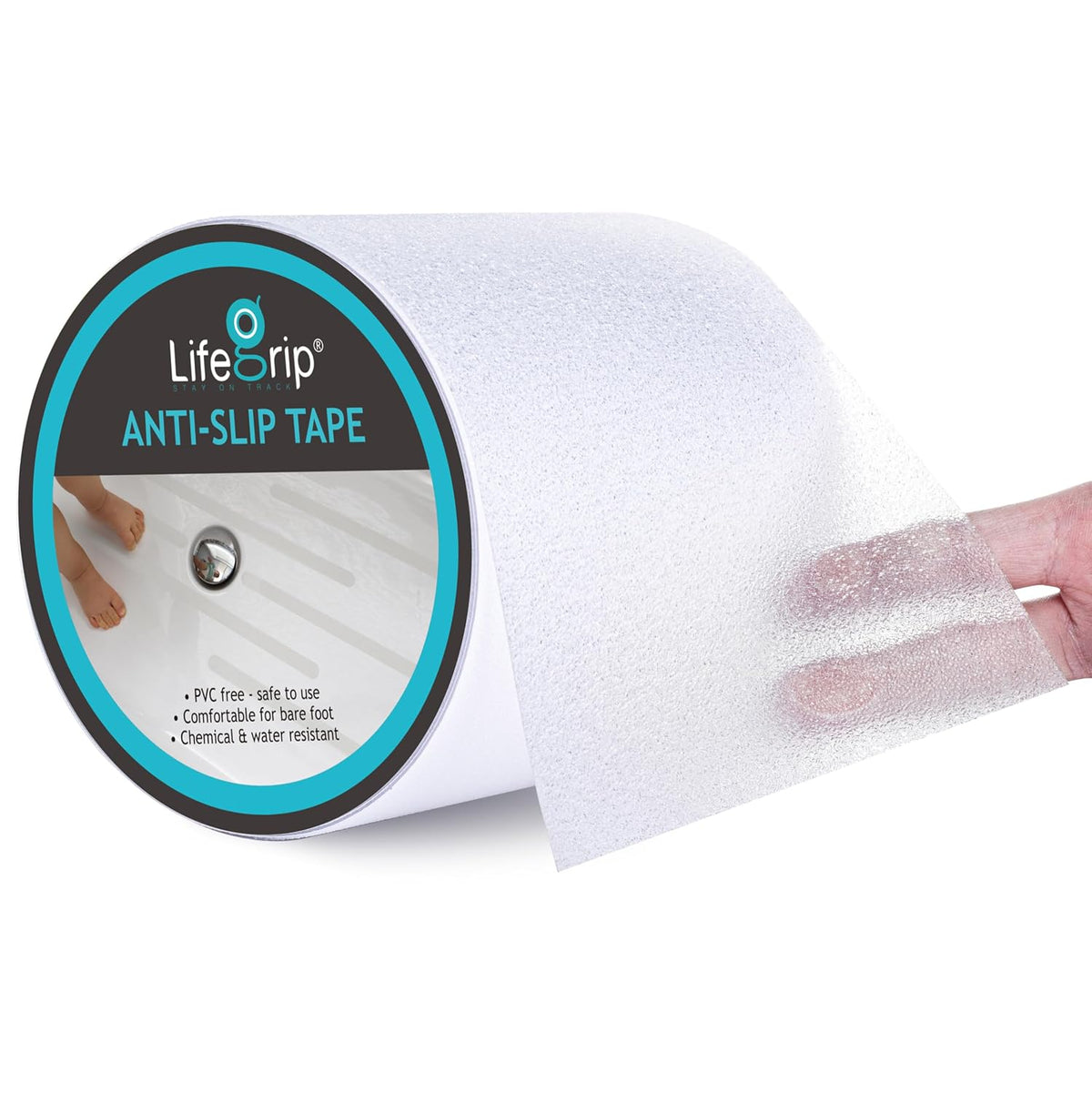 LifeGrip Clear Waterproof Anti-Slip Tape for Tubs & Showers
