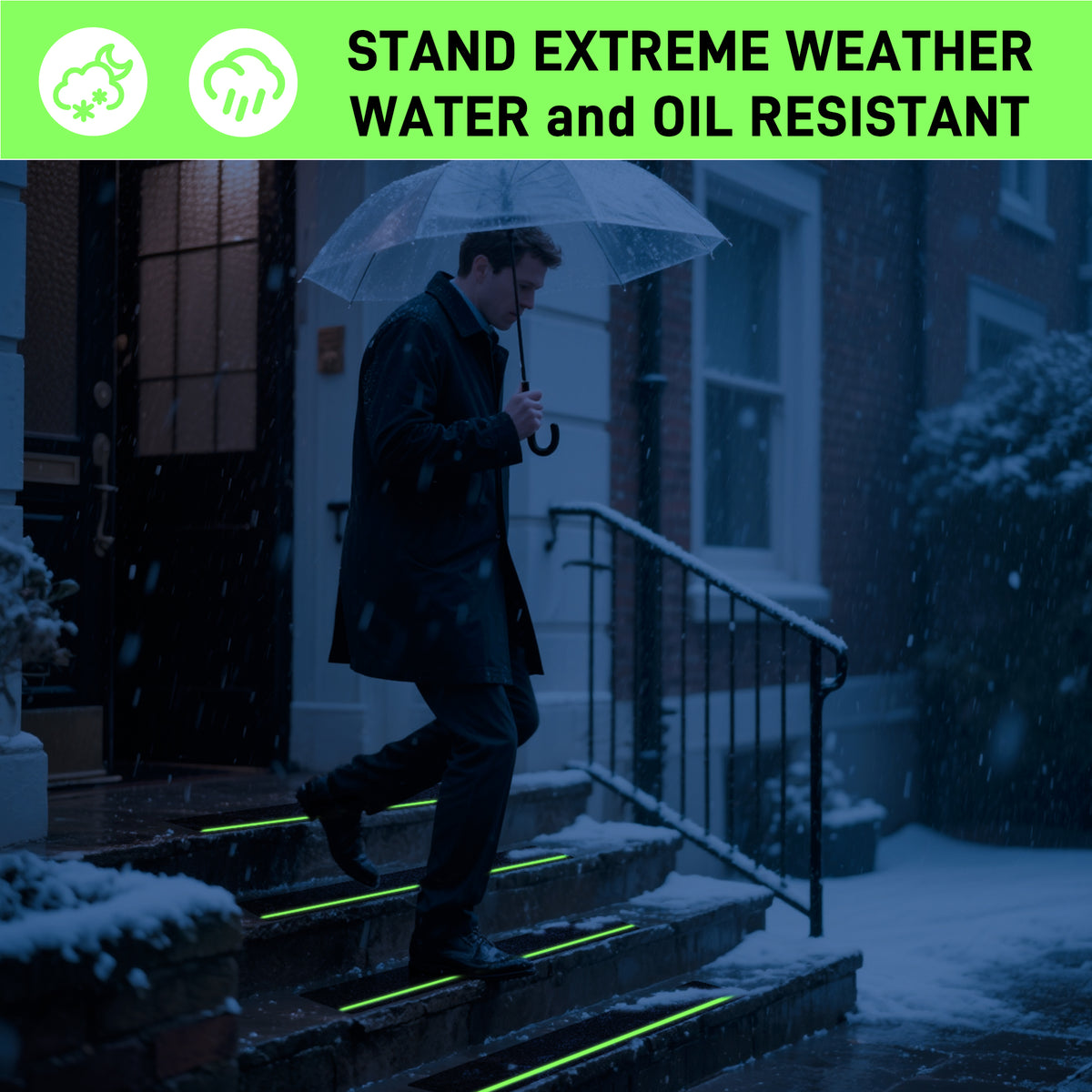 LifeGrip Glow-in-the-Dark Anti-Slip Stair Treads
