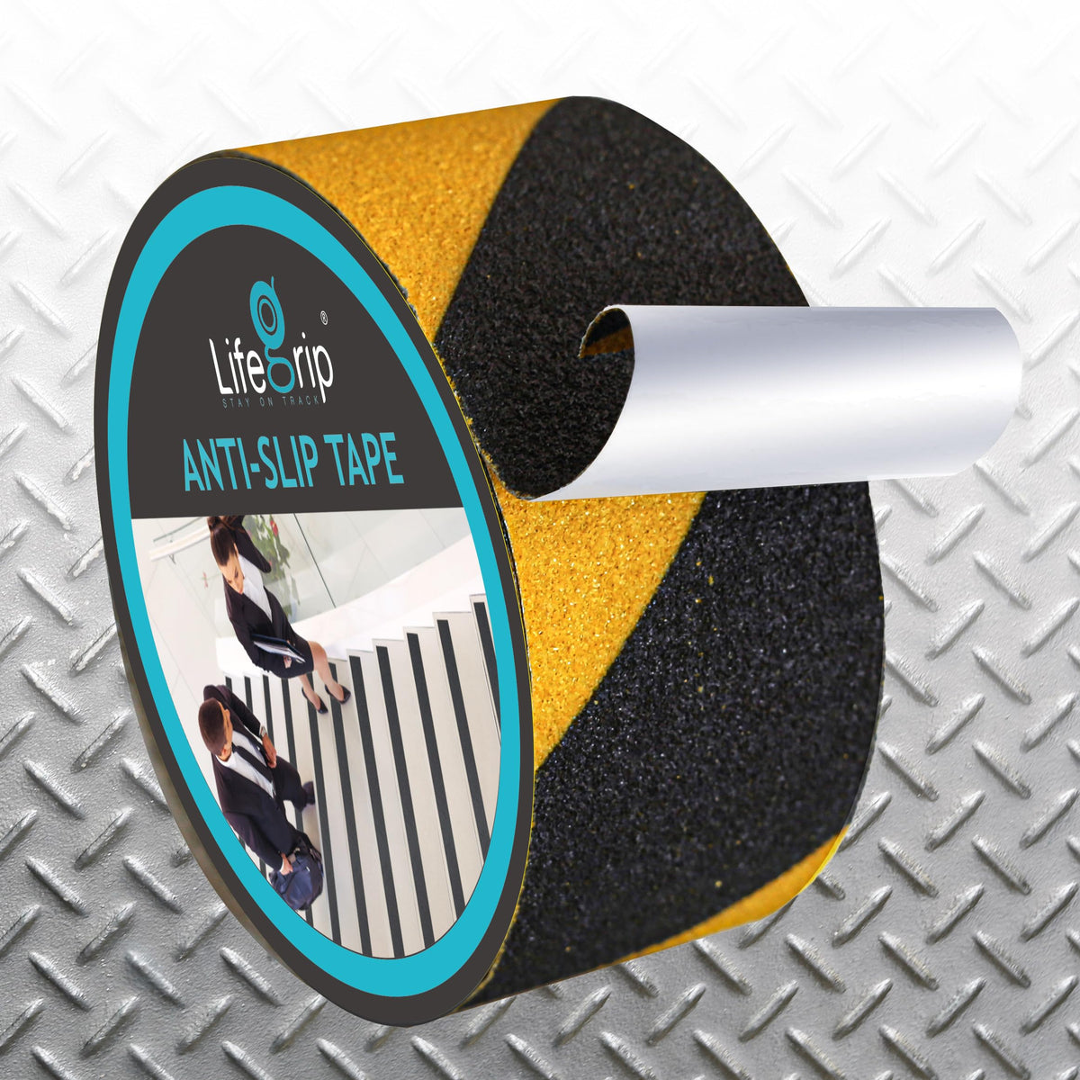LifeGrip Aluminum-Backed Anti-Slip Tape for Irregular Stair Steps