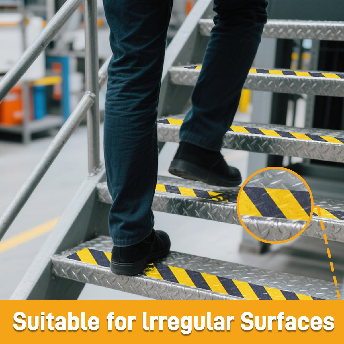 LifeGrip Aluminum-Backed Anti-Slip Tape for Irregular Stair Steps