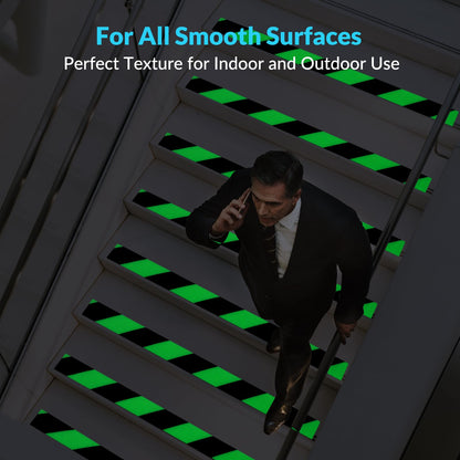 LifeGrip Glow-in-the-Dark Anti-Slip Traction Tape – Black & Green