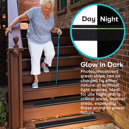 LifeGrip Glow-in-the-Dark Anti-Slip Tape - Green Stripe