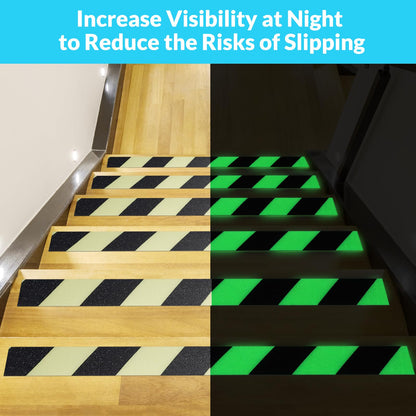 LifeGrip Glow-in-the-Dark Anti-Slip Traction Tape – Black & Green