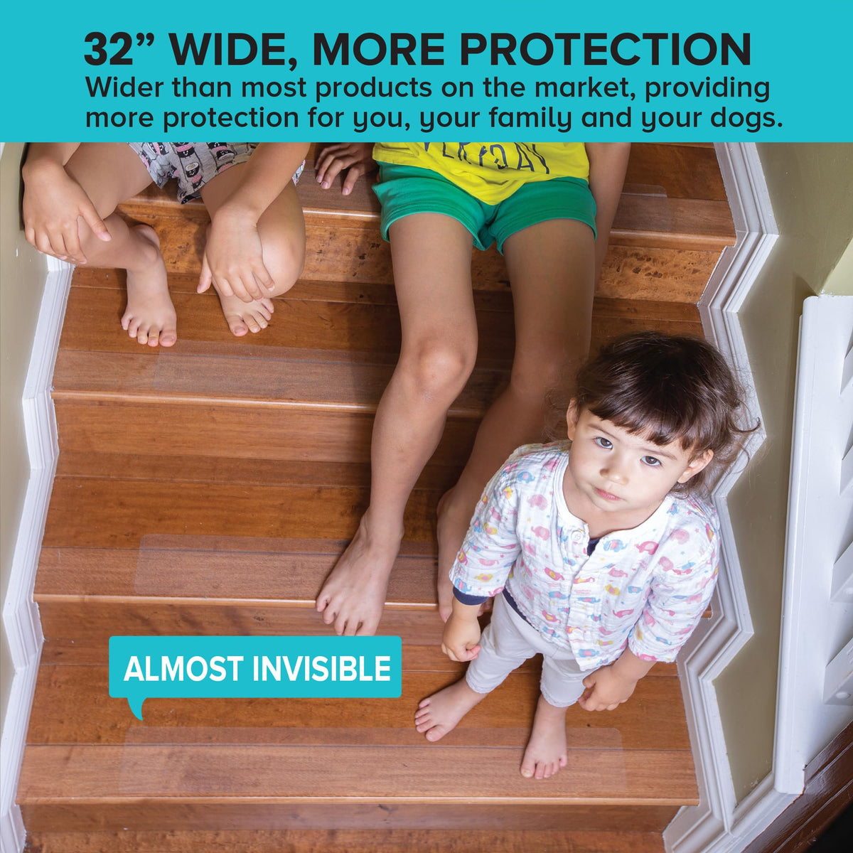 LifeGrip Transparent Anti-Slip Stair Treads for Wood Steps