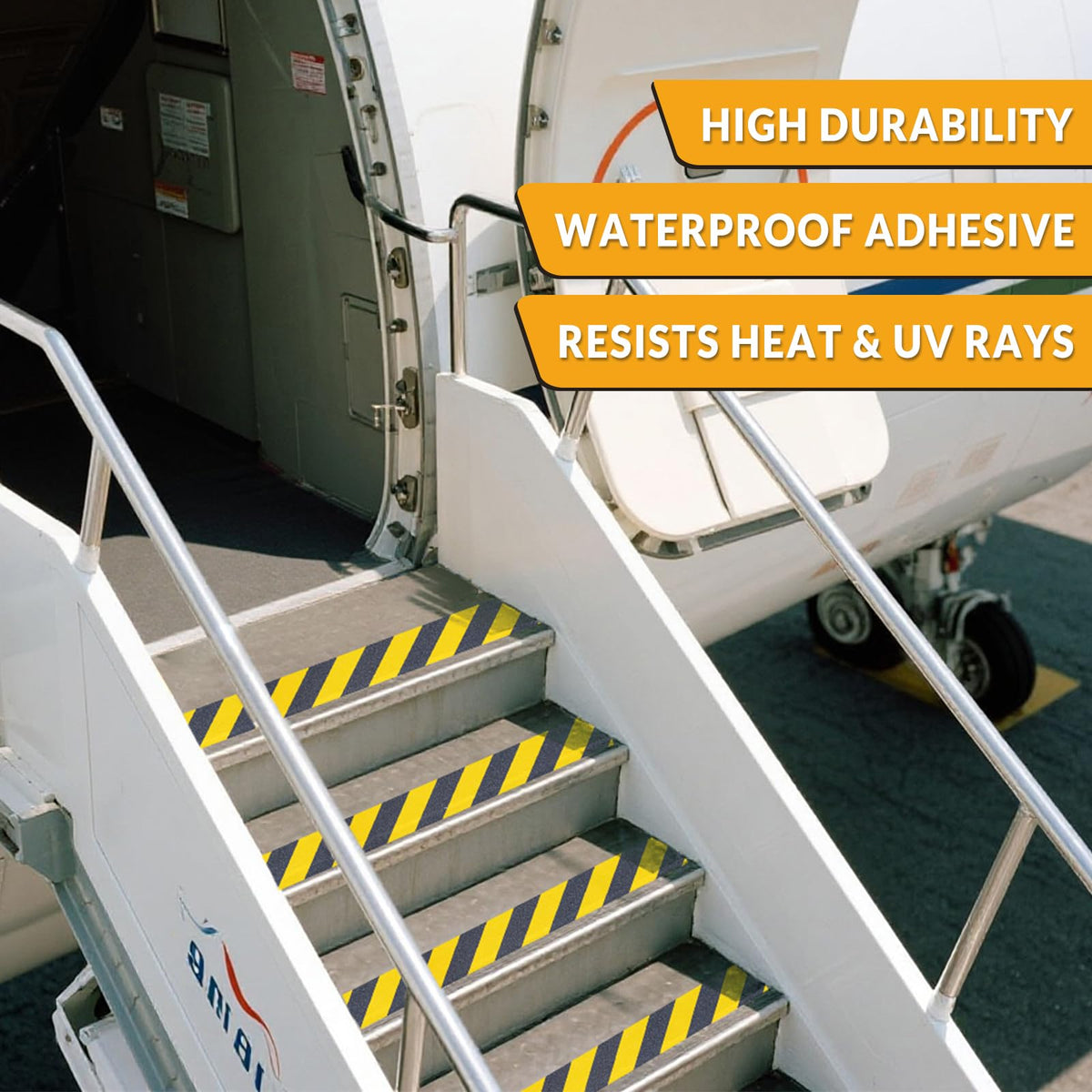 LifeGrip Aluminum-Backed Anti-Slip Tape for Irregular Stair Steps