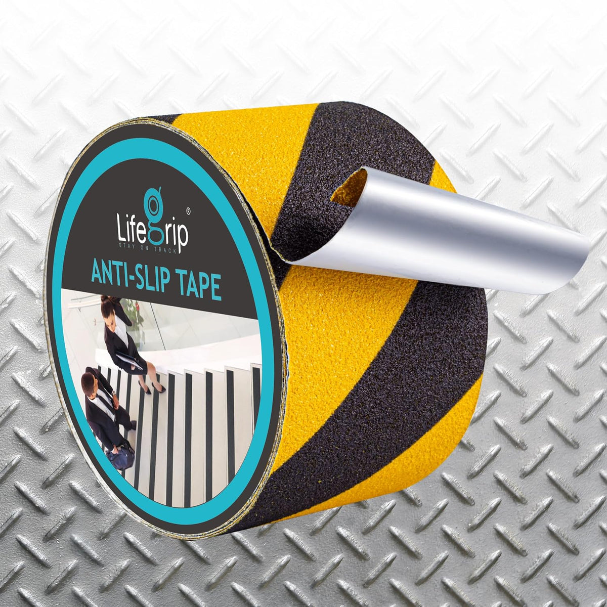 LifeGrip Aluminum-Backed Anti-Slip Tape for Irregular Stair Steps